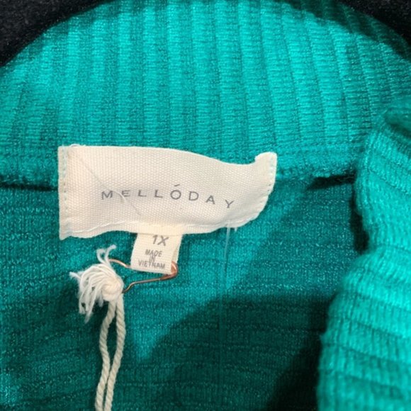 MELLODAY Mock Neck Rib Knit Sweater (Plus Size) - Picture 5 of 6